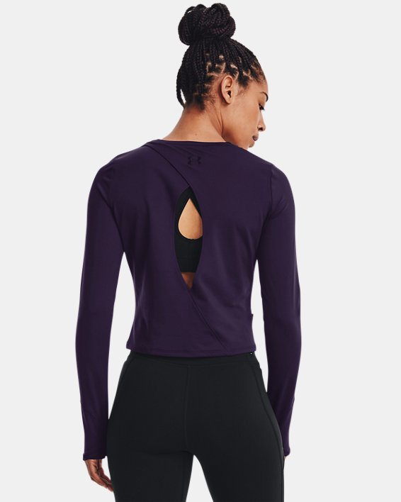 Women's UA HydraFuse Long Sleeve Layer, Purple, pdpMainDesktop image number 1